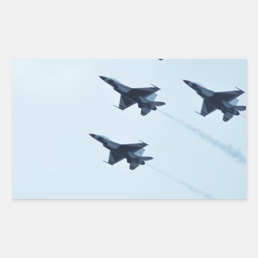 Thunderbirds F-16 Airshow Rechteckiger Aufkleber (Vorderseite)
