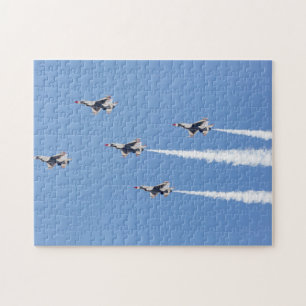 Thunderbirds F-16, welche die Fünfkarte Bildung Puzzle