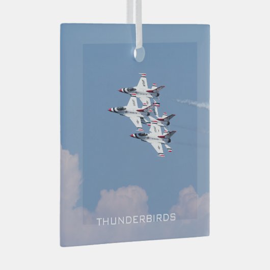 Thunderbirds Ornament Aus Glas (Vorderseite Rechts)