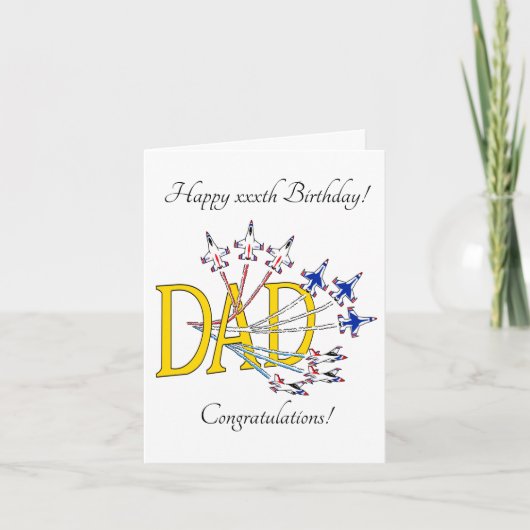 Thunderbirds Vater Customizable Birthday Schlicht Karte (Vorderseite)
