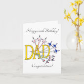 Thunderbirds Vater Customizable Birthday Schlicht Karte (Gelbe Blume)