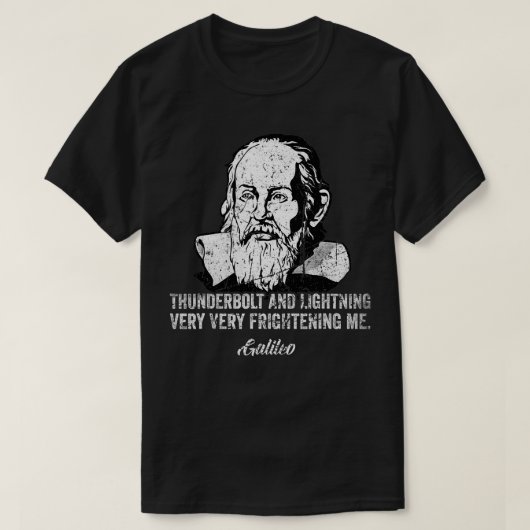 Thunderbolb-Blitze der Galileo-Philosophin-Physik T-Shirt (Design vorne)