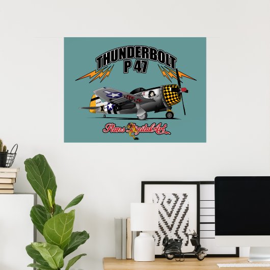 ThunderBolt P47 Poster (Heimbüro)
