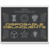 Thunderbolts* | Disposable Delinquents Aufkleber (Vorderseite)