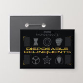 Thunderbolts* | Disposable Delinquents Button (Vorderseite/Rückseite)