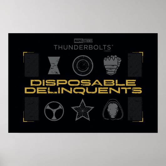 Thunderbolts* | Disposable Delinquents Poster (Vorne)