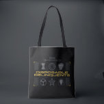Thunderbolts* | Disposable Delinquents Tasche<br><div class="desc">Bring a tactical, underground vibe to your apparel and accessories with the "Disposable Delinquents" team roster. This design features a clean yet gritty arrangement of the squad's signature symbols, from Bucky’s star to Ghost’s mask. The high-contrast black, silver, and gold palette makes it a striking piece for any fan’s collection,...</div>