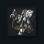 Thunderbolts* | Group Graphic Leinwanddruck<br><div class="desc">Featuring the likeness of: Wyatt Russell, David Harbour, Sebastian Stan, Lewis Pullman, and Florence Pugh| Keep the Thunderbolts* close with this sharp, multi-panel design. Combining halftone textures with bold gold highlights, this graphic captures the identities of the MCU's most talented anti-heroes. It’s a sleek, tech-inspired look that fits perfectly on...</div>