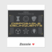 Thunderbolts* | Wegwerf-Verbrecher Aufkleber (Blatt)