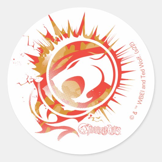 ThunderCats | Explosive Logo Graphic Runder Aufkleber (Vorderseite)