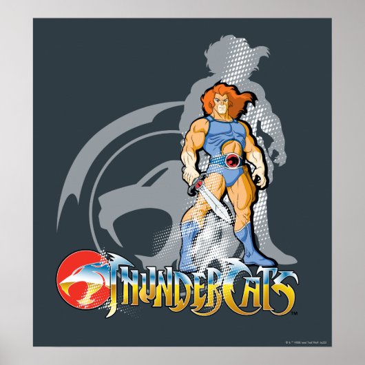 ThunderCats | Lion-O Halfttone Shadow Graphic Poster (Vorne)