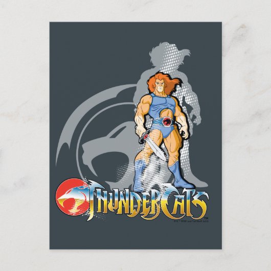 ThunderCats | Lion-O Halfttone Shadow Graphic Postkarte (Vorderseite)