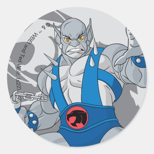 ThunderCats | Panthro-Zeichen Grafik Runder Aufkleber (Vorderseite)