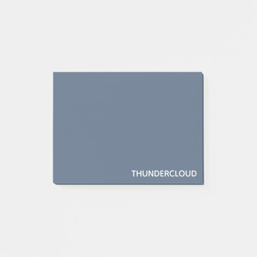 Thundercloud Blue-grey Colour Name Post-it Klebezettel (Vorderseite)