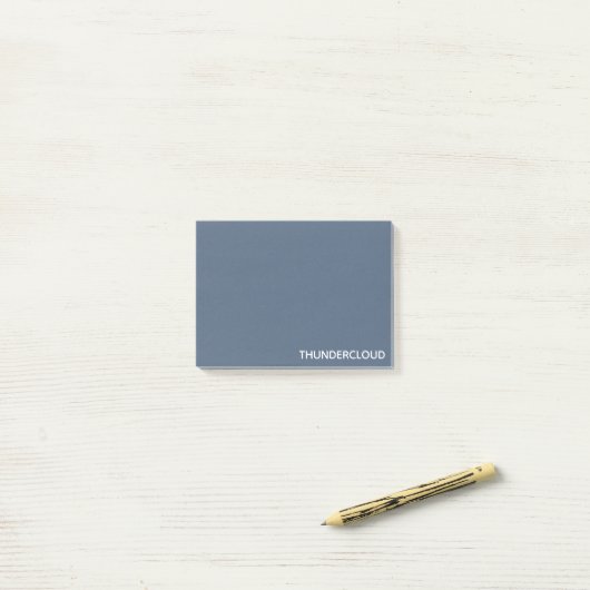 Thundercloud Blue-grey Colour Name Post-it Klebezettel (Auf Schreibtisch)