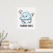 Thunderpants Funny Cloud Underwear Pub Poster (Küche)