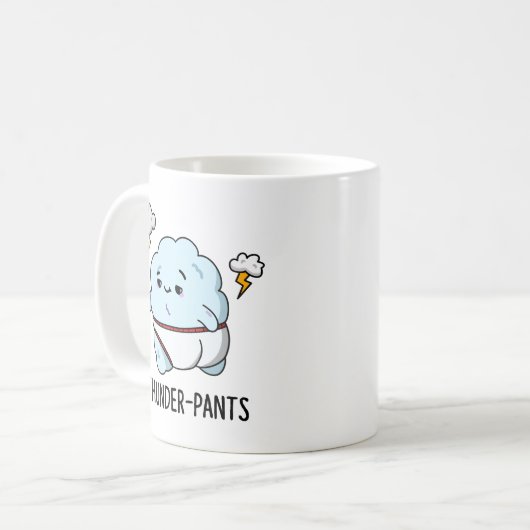 Thunderpants Funny Cloud Weather Puff Kaffeetasse (Vorderseite Links)