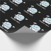 Thunderpants Funny Cloud Weather Pun Dark BG Geschenkpapier (Ecke)