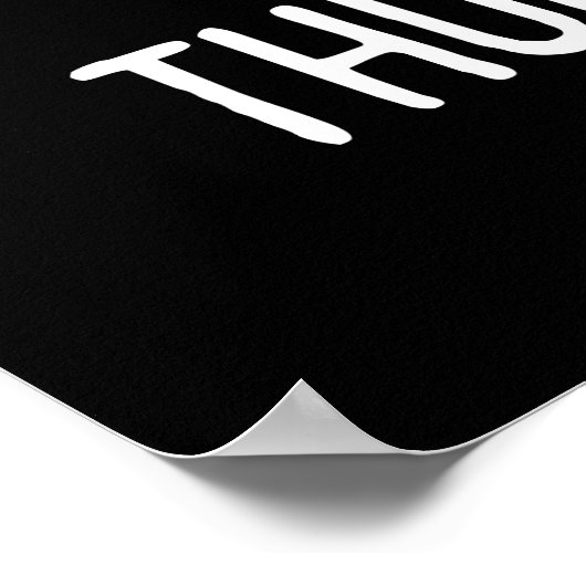 Thunderpants Funny Cloud Weather Pun Dark BG Poster (Ecke)