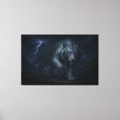 Thunderstorm King White Tiger – Fantasy Art Leinwanddruck (Vorderseite)