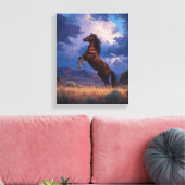 Thunderstorm Rearing Horse Power Art Leinwanddruck (Insitu (Wohnzimmer))