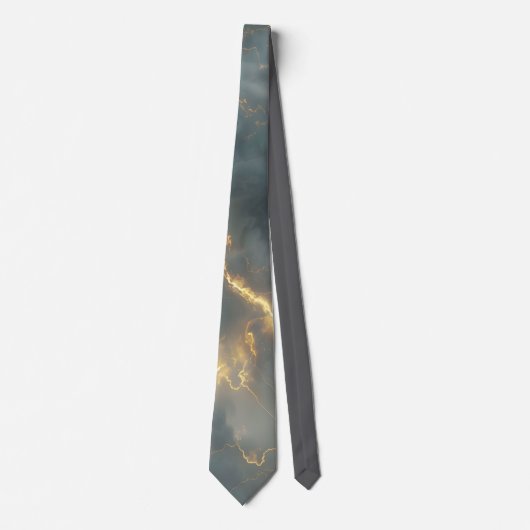 Thunderstorm Tie/Krawatte mit Blitzd Krawatte (Vorderseite)