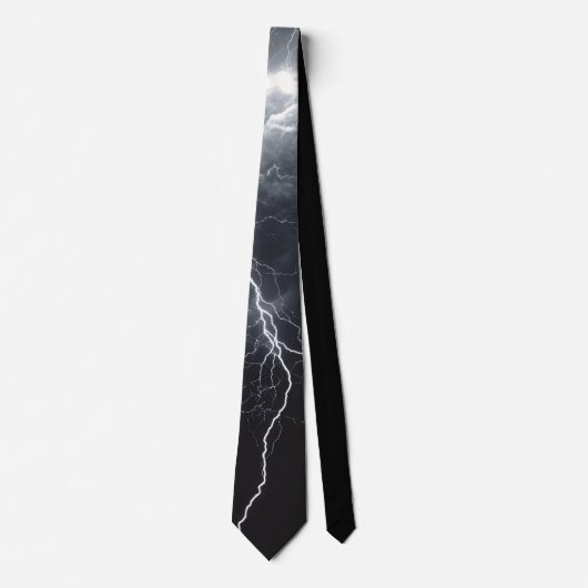 Thunderstorm Tie/Krawatte mit Blitzd Krawatte (Vorderseite)