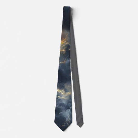 Thunderstorm Tie/Krawatte mit Blitzd Krawatte (Vorderseite)