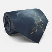 Thunderstorm Tie/Krawatte mit Blitzd Krawatte (Gerollt)