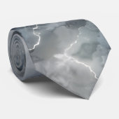 Thunderstorm Tie/Krawatte mit Blitzd Krawatte (Gerollt)