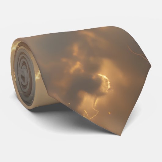 Thunderstorm Tie/Krawatte mit Blitzd Krawatte (Gerollt)