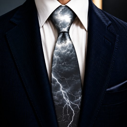 Thunderstorm Tie/Krawatte mit Blitzd Krawatte