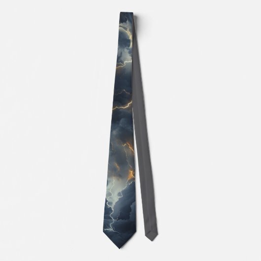Thunderstorm Tie/Krawatte mit Blitzd Krawatte (Vorderseite)