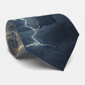Thunderstorm Tie/Krawatte mit Blitzd Krawatte (Gerollt)