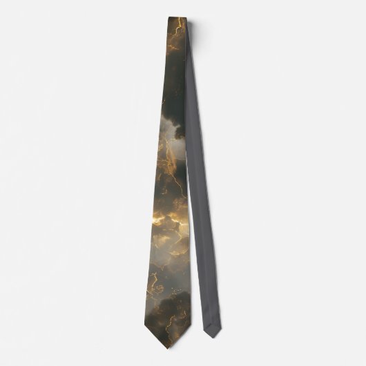 Thunderstorm Tie/Krawatte mit Blitzd Krawatte (Vorderseite)