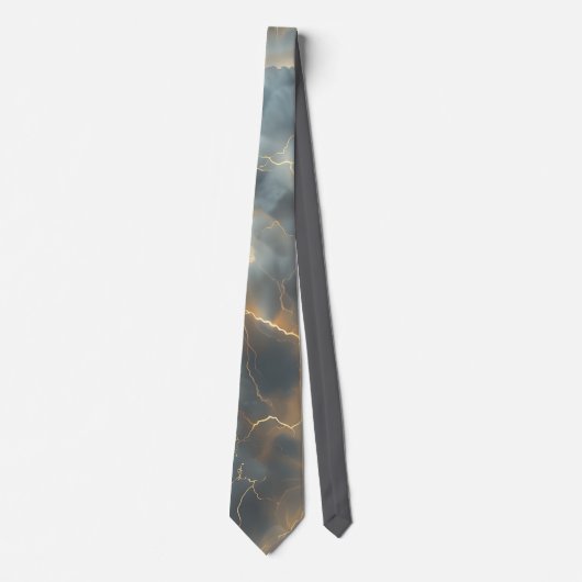 Thunderstorm Tie/Krawatte mit Blitzd Krawatte (Vorderseite)