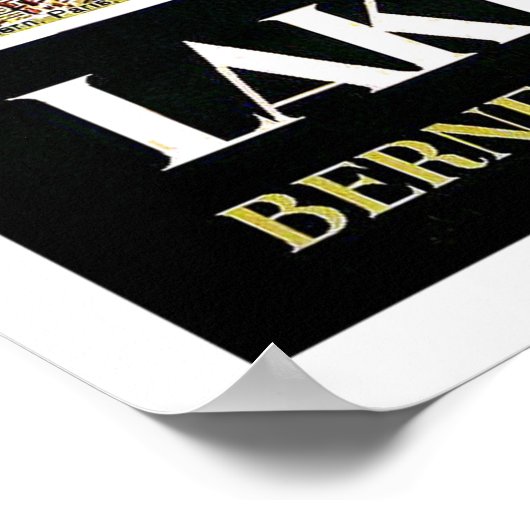 Thunersee-Karte, Berner Oberland, Schweiz Poster (Ecke)