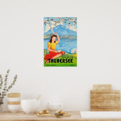 Thunersee, Schweiz, Reiseplakat Poster (Küche)