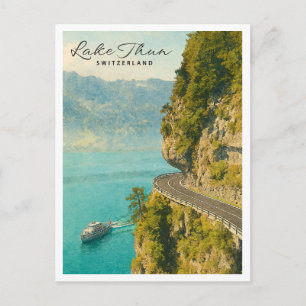 Thunersee, Schweiz Serene Mountain Feiertagspostkarte