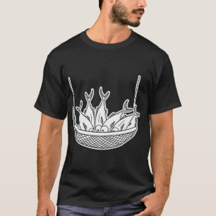Thunfisch auf Fischernetz gruppiert T-Shirt