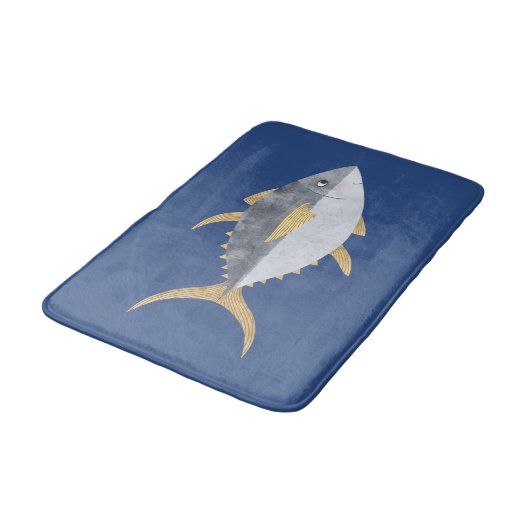 Thunfisch Badematte (Schrägansicht)