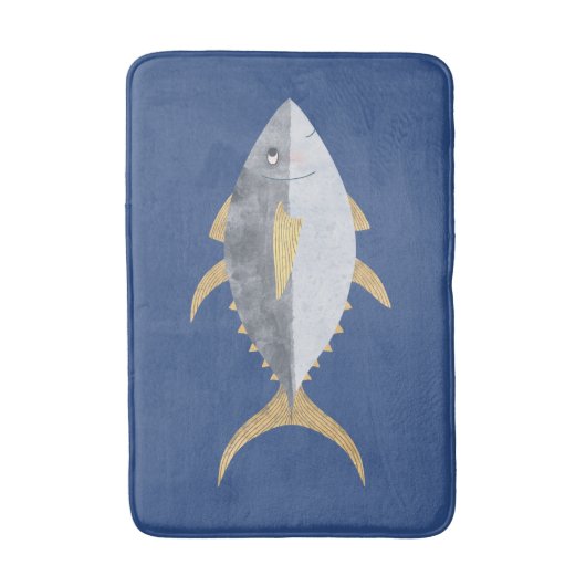 Thunfisch Badematte (Vorderseite Vertikal)