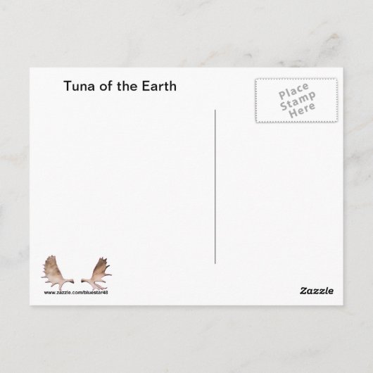 Thunfisch der Erde Postkarte (Rückseite)