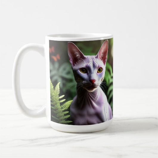 "Thunfisch die haarlose Katze: Sleek und Silky" Kaffeetasse (Links)