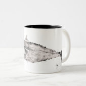 Thunfisch-Druck-Tasse Zweifarbige Tasse (VorderseiteRechts)