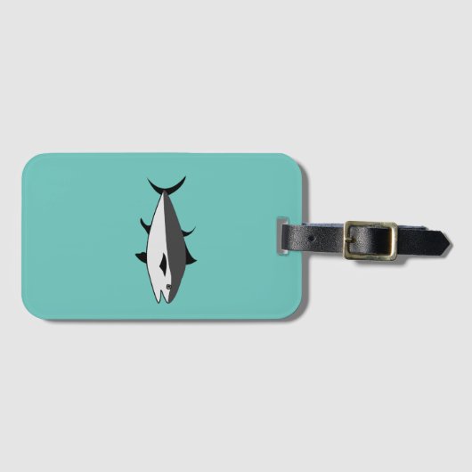 Thunfisch Gepäckanhänger (Vorderseite (Horizontal))