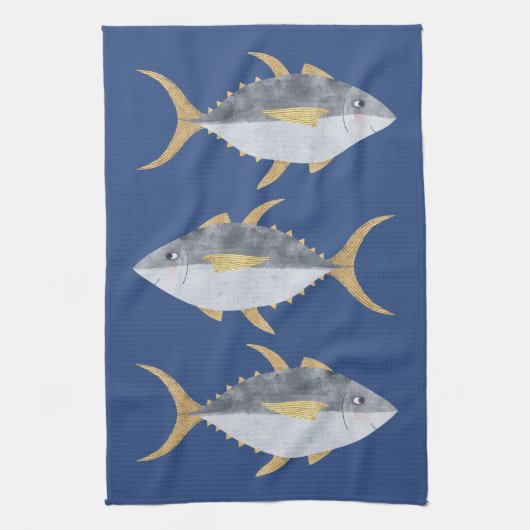 Thunfisch Geschirrtuch (Vertikal)