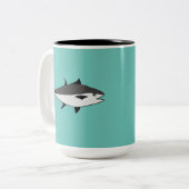 Thunfisch Lover Thunfisch Zweifarbige Tasse (Vorderseite Links)