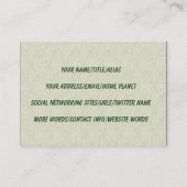 Thunfisch Martini Visitenkarte (Rückseite)