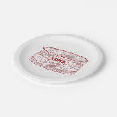 Thunfisch Pappteller (Schrägansicht)